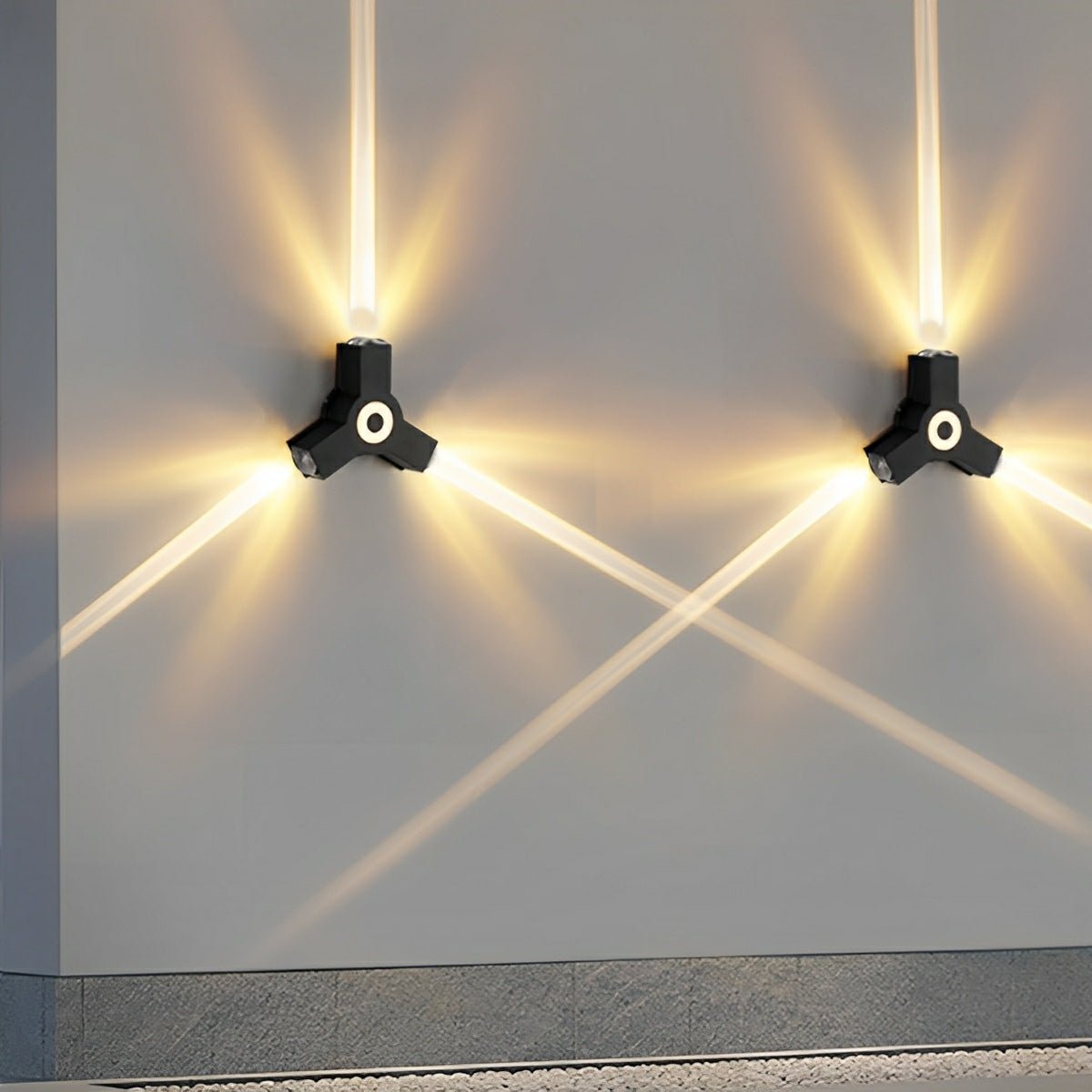 Modern Waterproof Black Outdoor LED Wall Spotlight