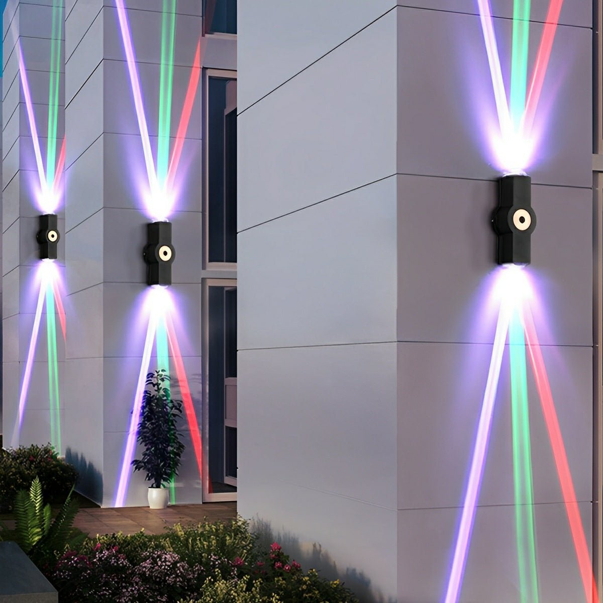 Modern Waterproof Black Outdoor LED Wall Spotlight