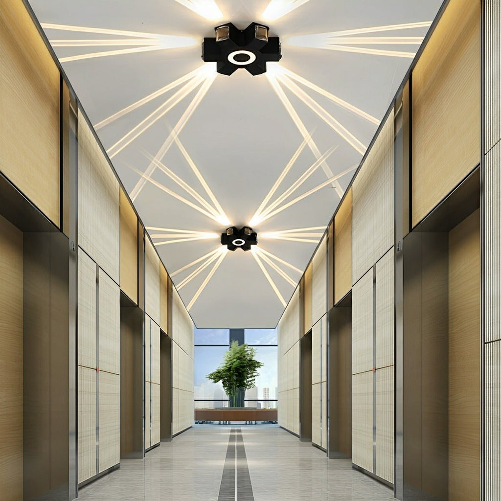 Modern Waterproof Black Outdoor LED Wall Spotlight