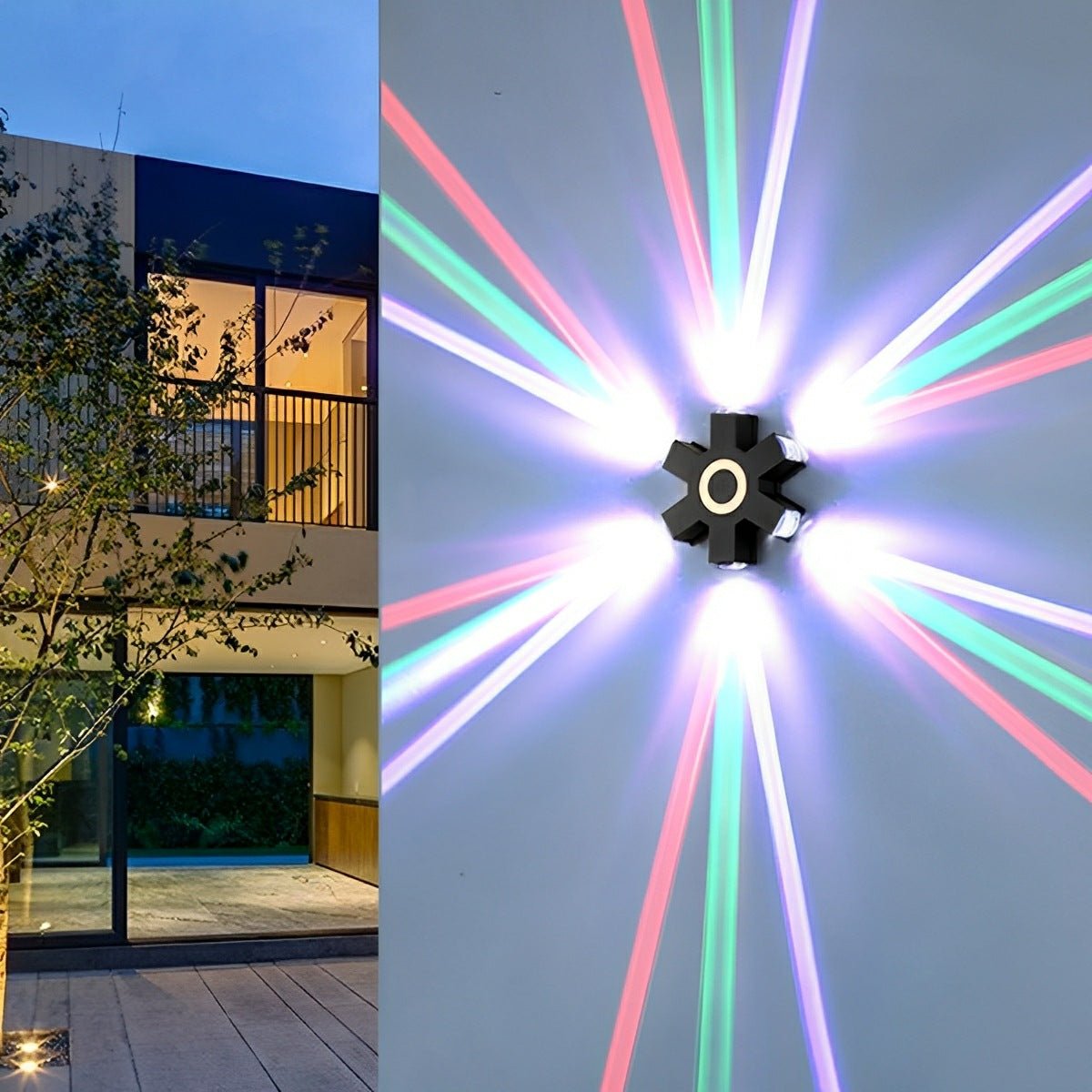 Modern Waterproof Black Outdoor LED Wall Spotlight