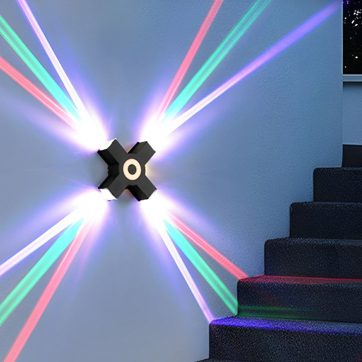 Modern Waterproof Black Outdoor LED Wall Spotlight