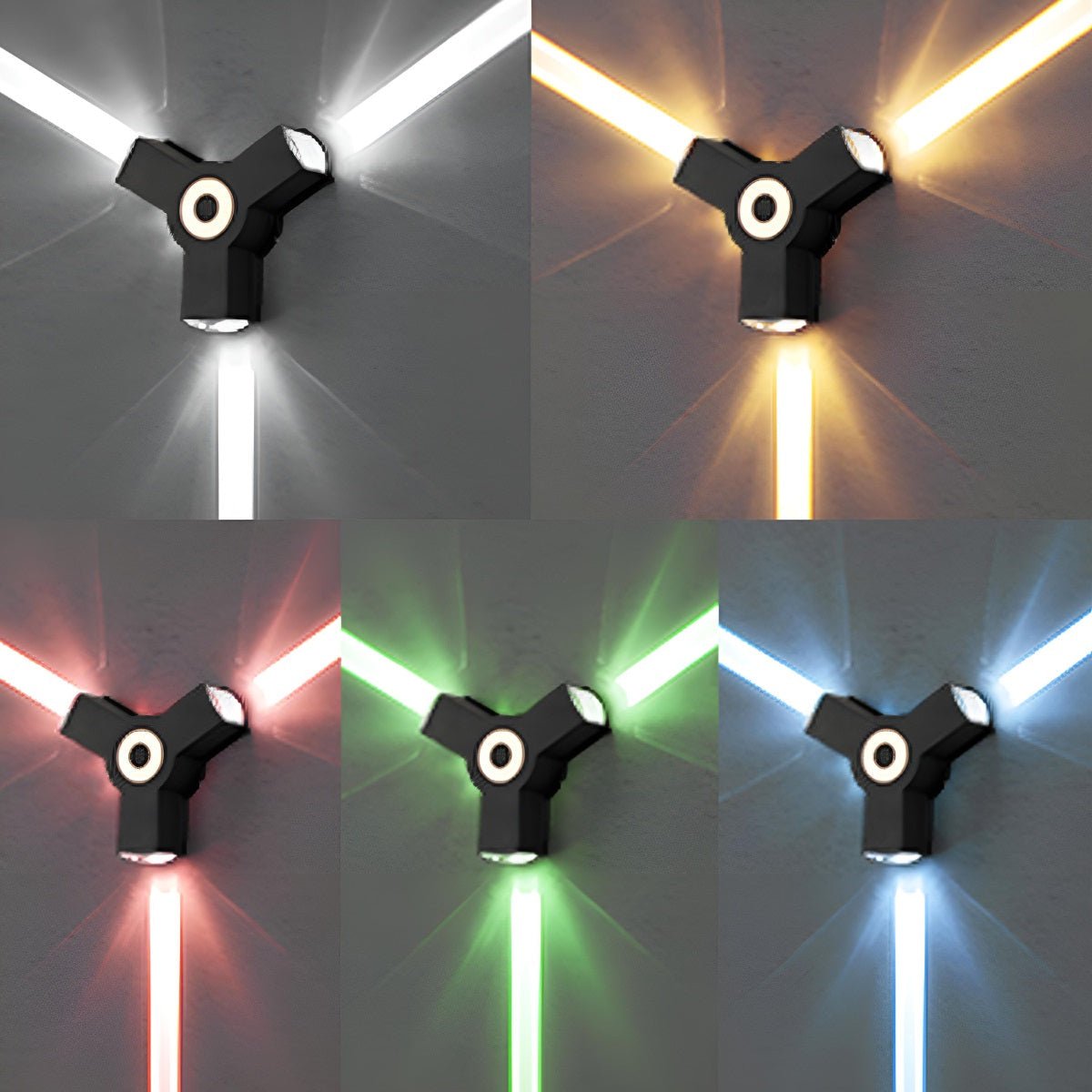 Modern Waterproof Black Outdoor LED Wall Spotlight