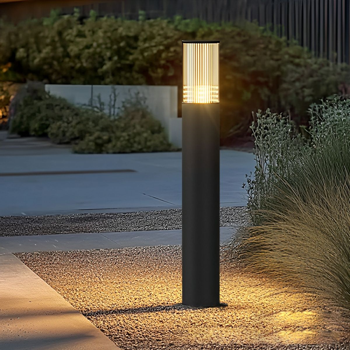 Modern Waterproof LED Cylinder Garden Pillar Light