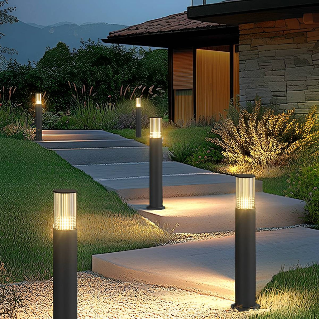 Modern Waterproof LED Cylinder Garden Pillar Light