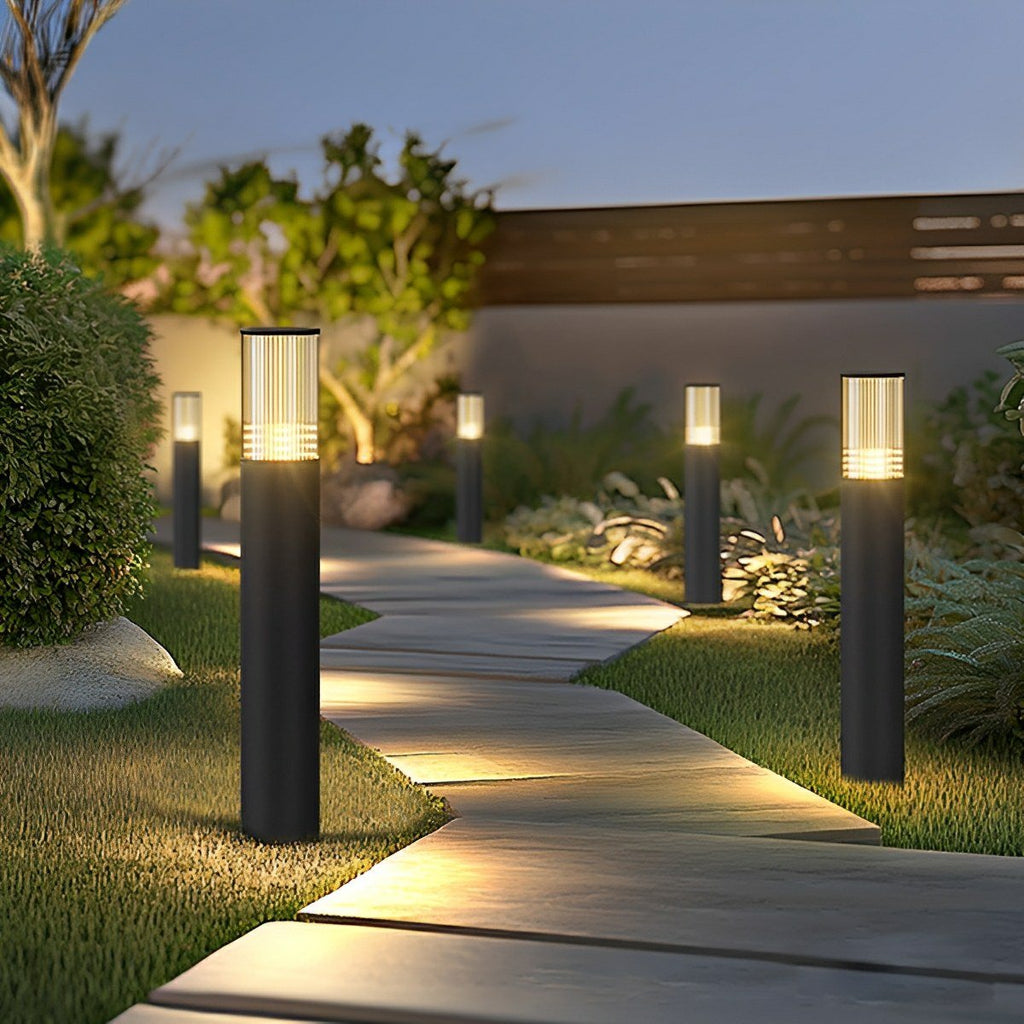 Modern Waterproof LED Cylinder Garden Pillar Light