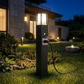 Waterproof Outdoor LED Path Lights with Built-In Power Socket
