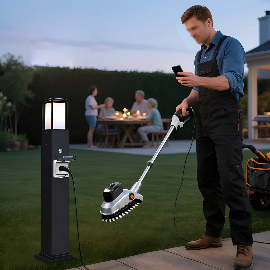 Waterproof Outdoor LED Path Lights with Built-In Power Socket