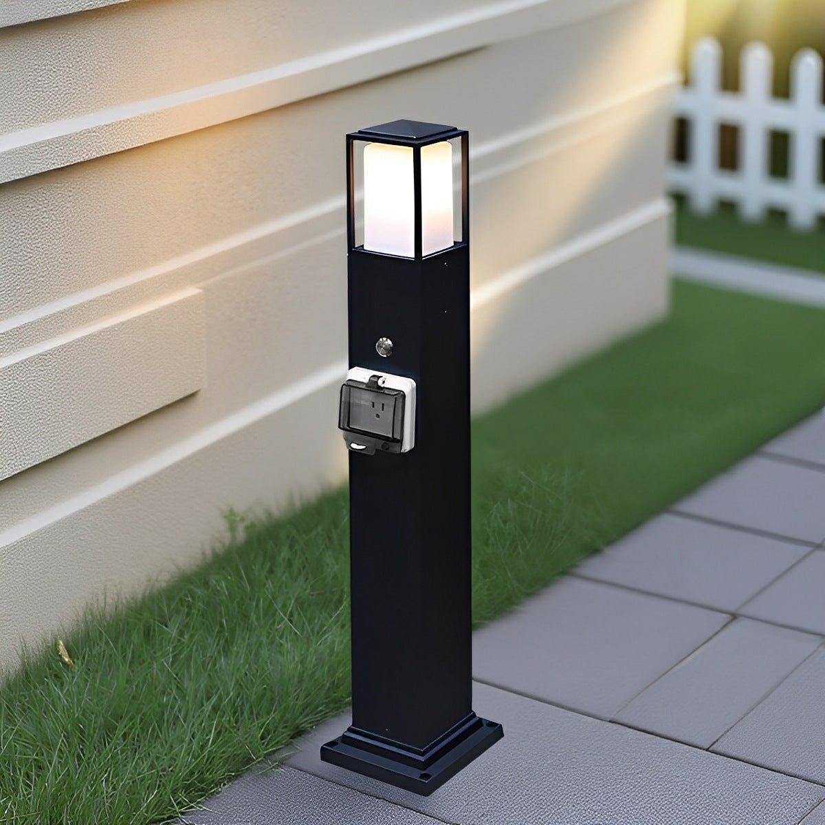 Waterproof Outdoor LED Path Lights with Built-In Power Socket