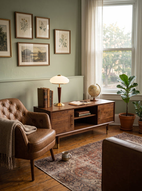 Herman table lamp on a console