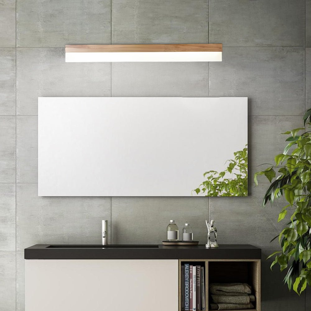 Natural Wooden Vanity Light | LED Bathroom Lighting with Soft Illumination | Modern Design for Cozy Spaces