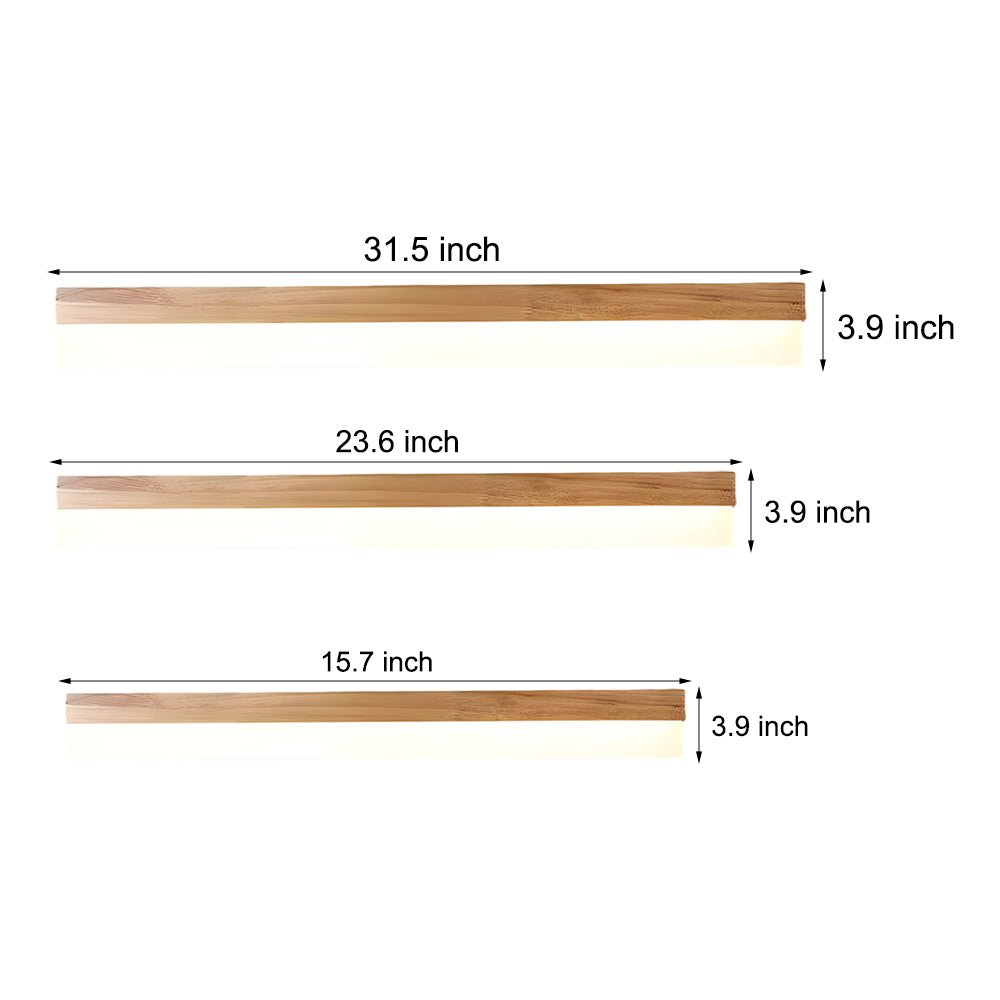 Natural Wooden Vanity Light | LED Bathroom Lighting with Soft Illumination | Modern Design for Cozy Spaces