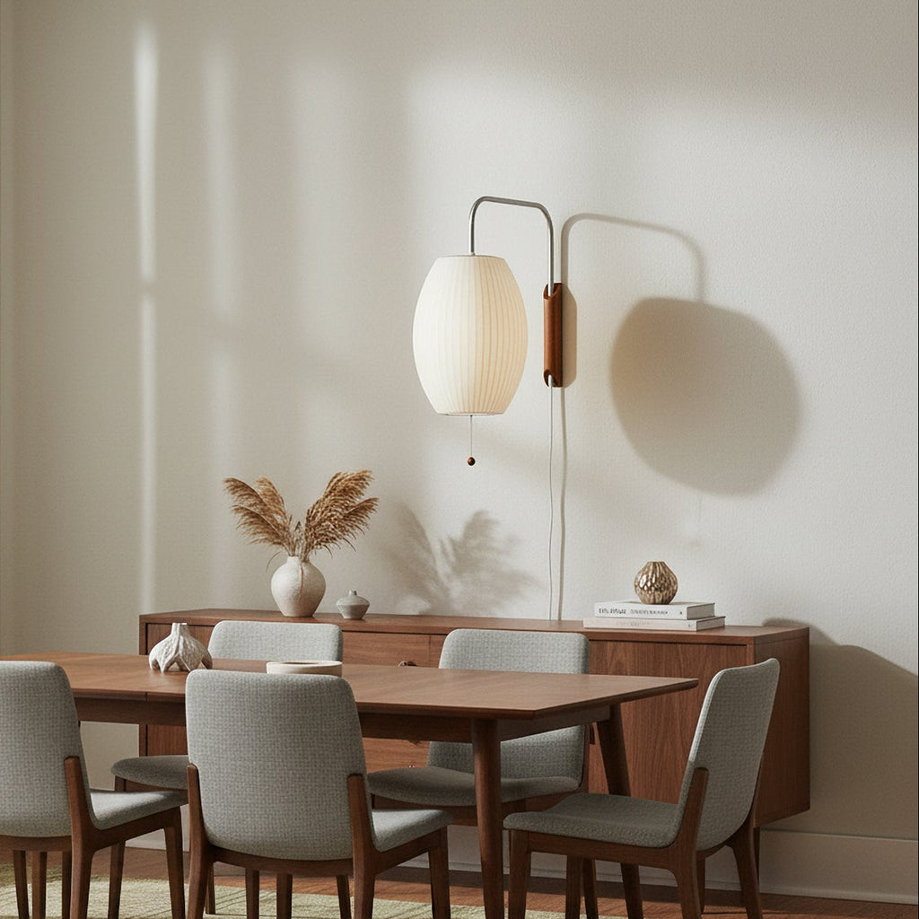 Nelson Plug-In Wall Sconce Modern Saucer Wall Light, No Wiring