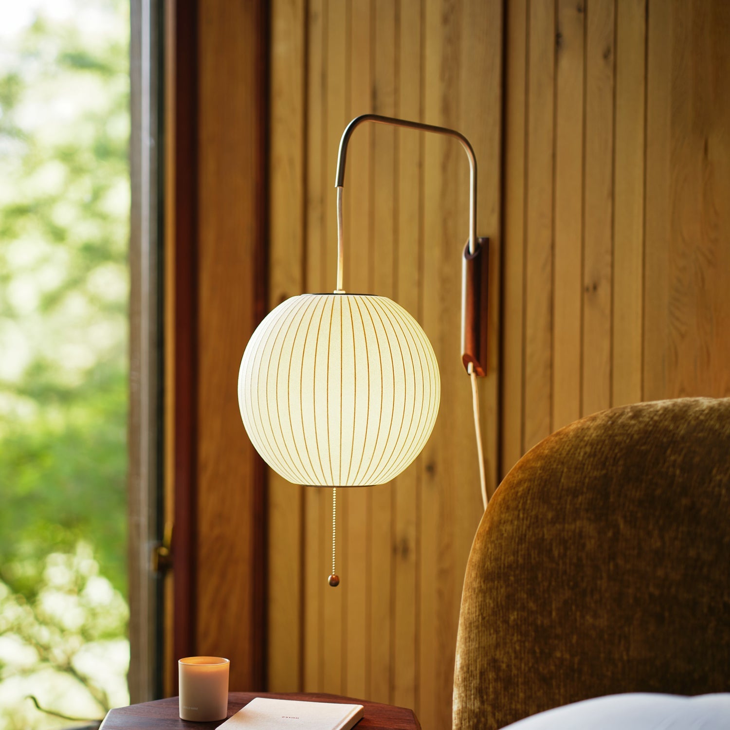Nelson Plug-In Wall Sconce Modern Saucer Wall Light, No Wiring