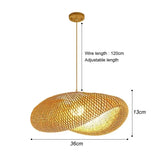 Pendelleuchte aus handgeflochtenem Bambus und Rattan