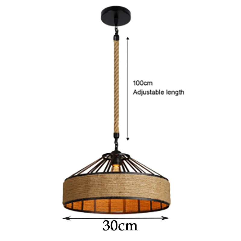 Pendelleuchte aus handgeflochtenem Bambus und Rattan
