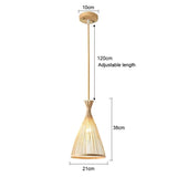 Pendelleuchte aus handgeflochtenem Bambus und Rattan