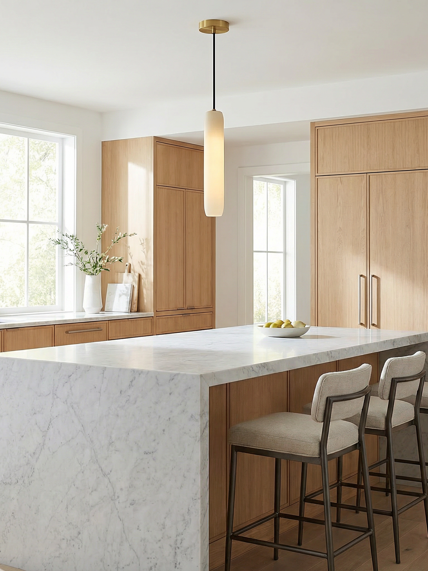 NordicGlow | Elegant Minimalist Glass Pendant Light for Kitchen