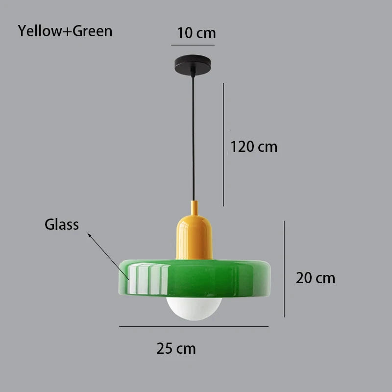 Nordic Glass Bauhaus Chandelier for Dining Room and Living Room