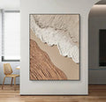 Ocean & Sky | Textured Canvas Prints with Hand-Painted Detail | Unique Wall Art for Artistic Ambiance