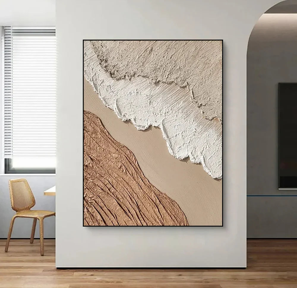 Ocean & Sky – strukturiertes Wandbild, handgemalt