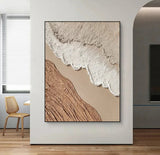 Ocean & Sky – strukturiertes Wandbild, handgemalt