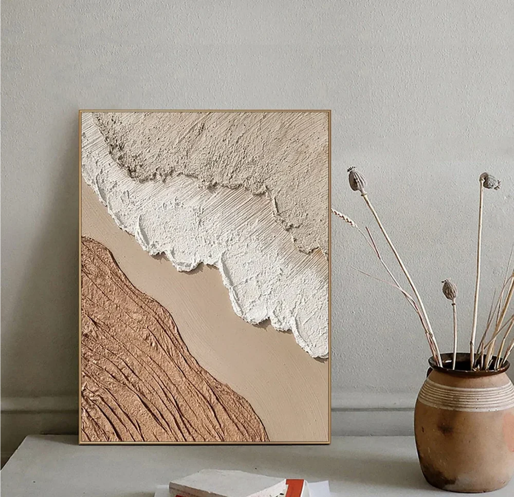 Ocean & Sky – strukturiertes Wandbild, handgemalt