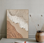 Ocean & Sky | Textured Canvas Prints with Hand-Painted Detail | Unique Wall Art for Artistic Ambiance