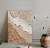 Ocean & Sky – strukturiertes Wandbild, handgemalt