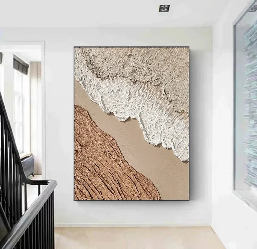Ocean & Sky – strukturiertes Wandbild, handgemalt