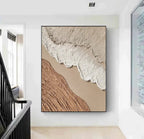 Ocean & Sky | Textured Canvas Prints with Hand-Painted Detail | Unique Wall Art for Artistic Ambiance