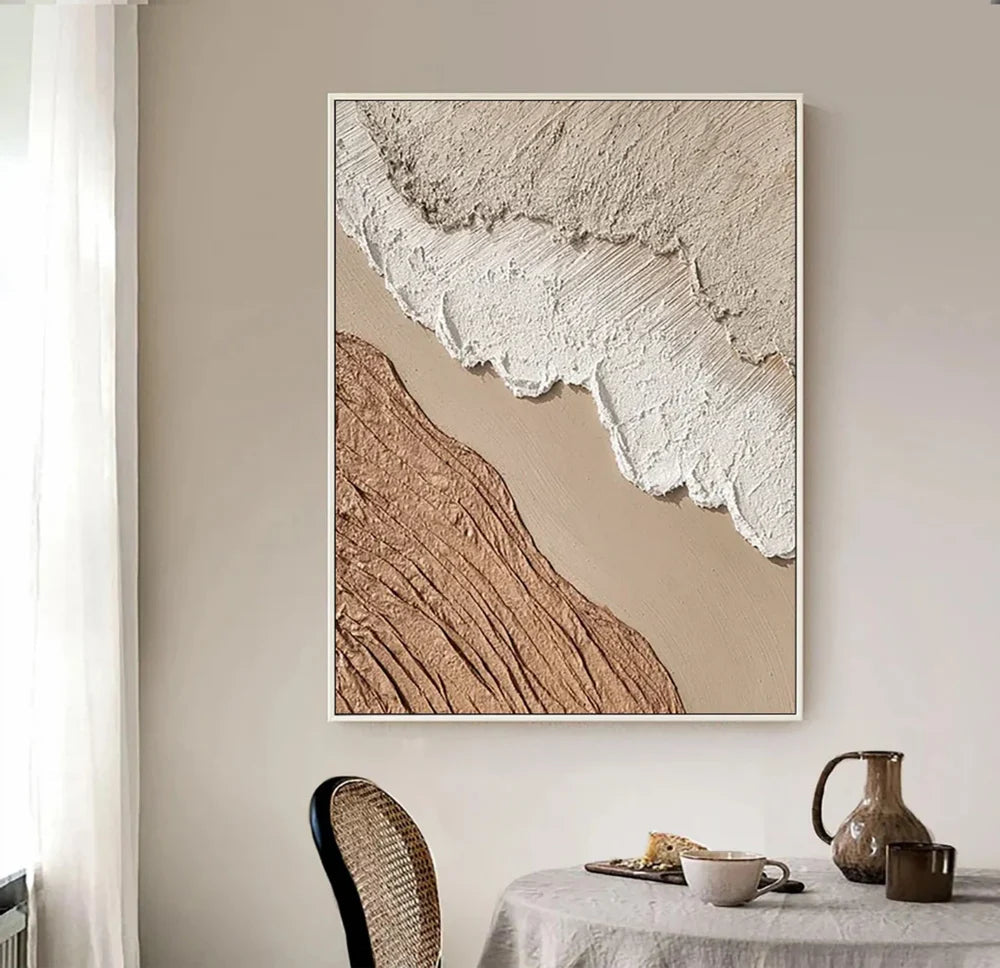 Ocean & Sky – strukturiertes Wandbild, handgemalt