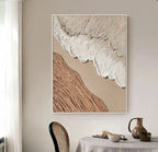 Ocean & Sky | Textured Canvas Prints with Hand-Painted Detail | Unique Wall Art for Artistic Ambiance