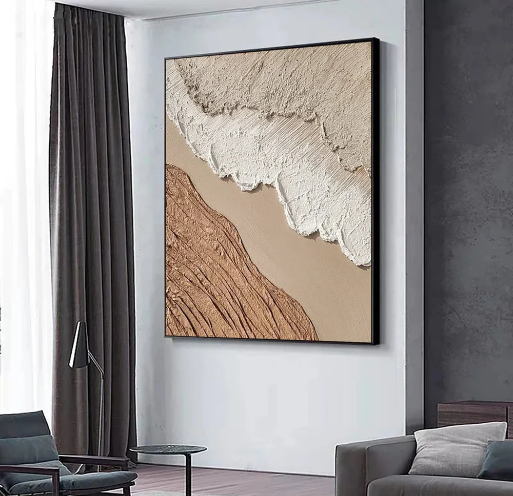 Ocean & Sky – strukturiertes Wandbild, handgemalt