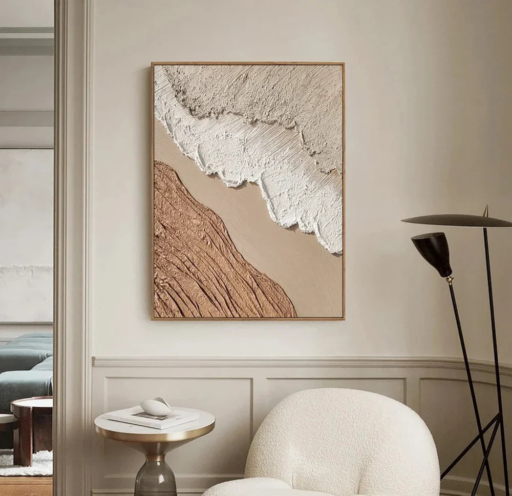 Ocean & Sky – strukturiertes Wandbild, handgemalt