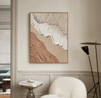 Ocean & Sky | Textured Canvas Prints with Hand-Painted Detail | Unique Wall Art for Artistic Ambiance
