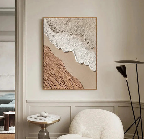 Ocean & Sky – strukturiertes Wandbild, handgemalt