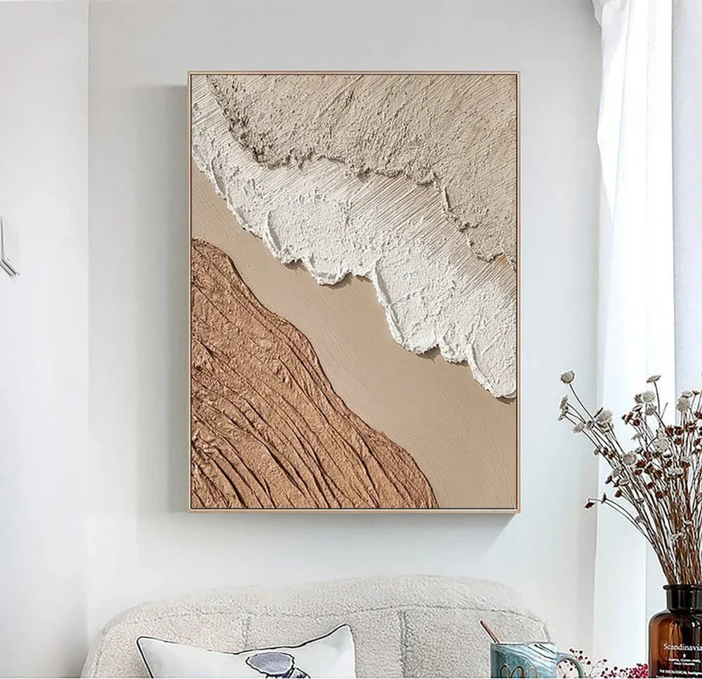 Ocean & Sky – strukturiertes Wandbild, handgemalt