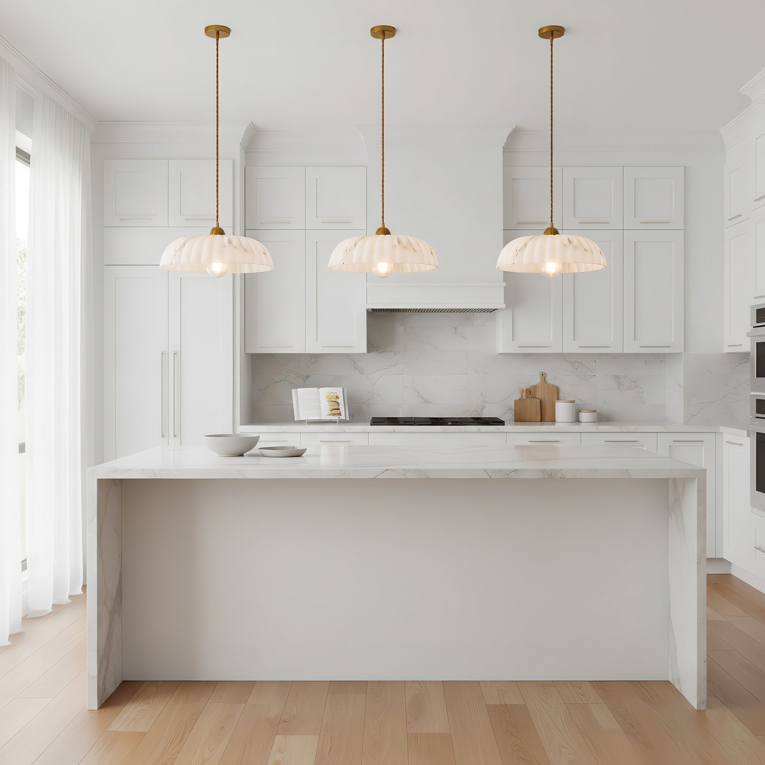 Orielle Pendant Light Minimalist Alabaster Disc Pendant