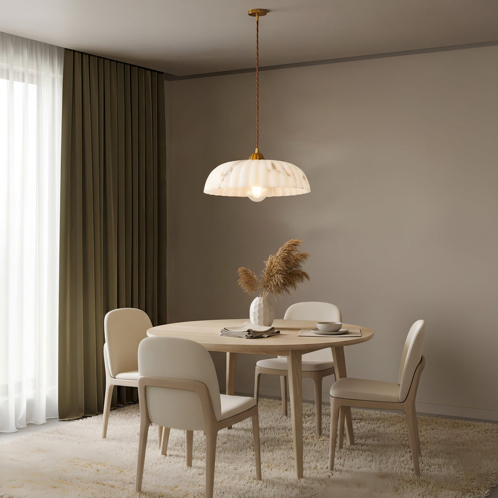 Orielle Pendant Light Minimalist Alabaster Disc Pendant