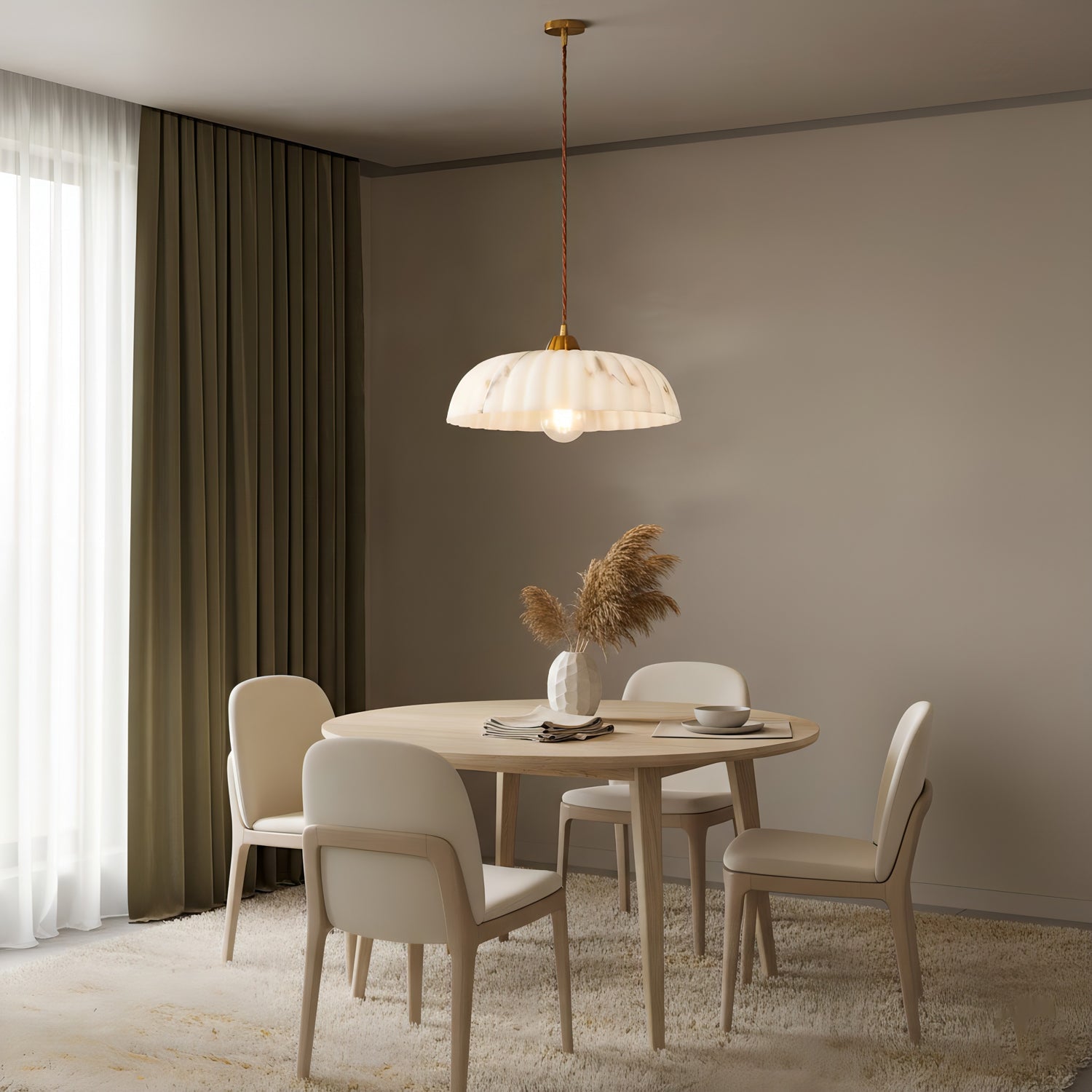 Orielle Pendant Light Minimalist Alabaster Disc Pendant