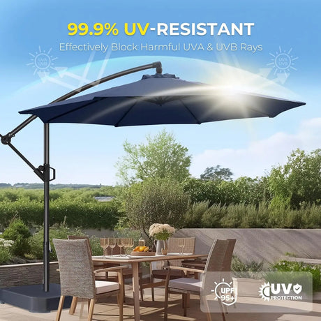 Outdoor Collection | 10ft Cantilever Patio Umbrella with UV Protection | Durable Frame for Ultimate Shade