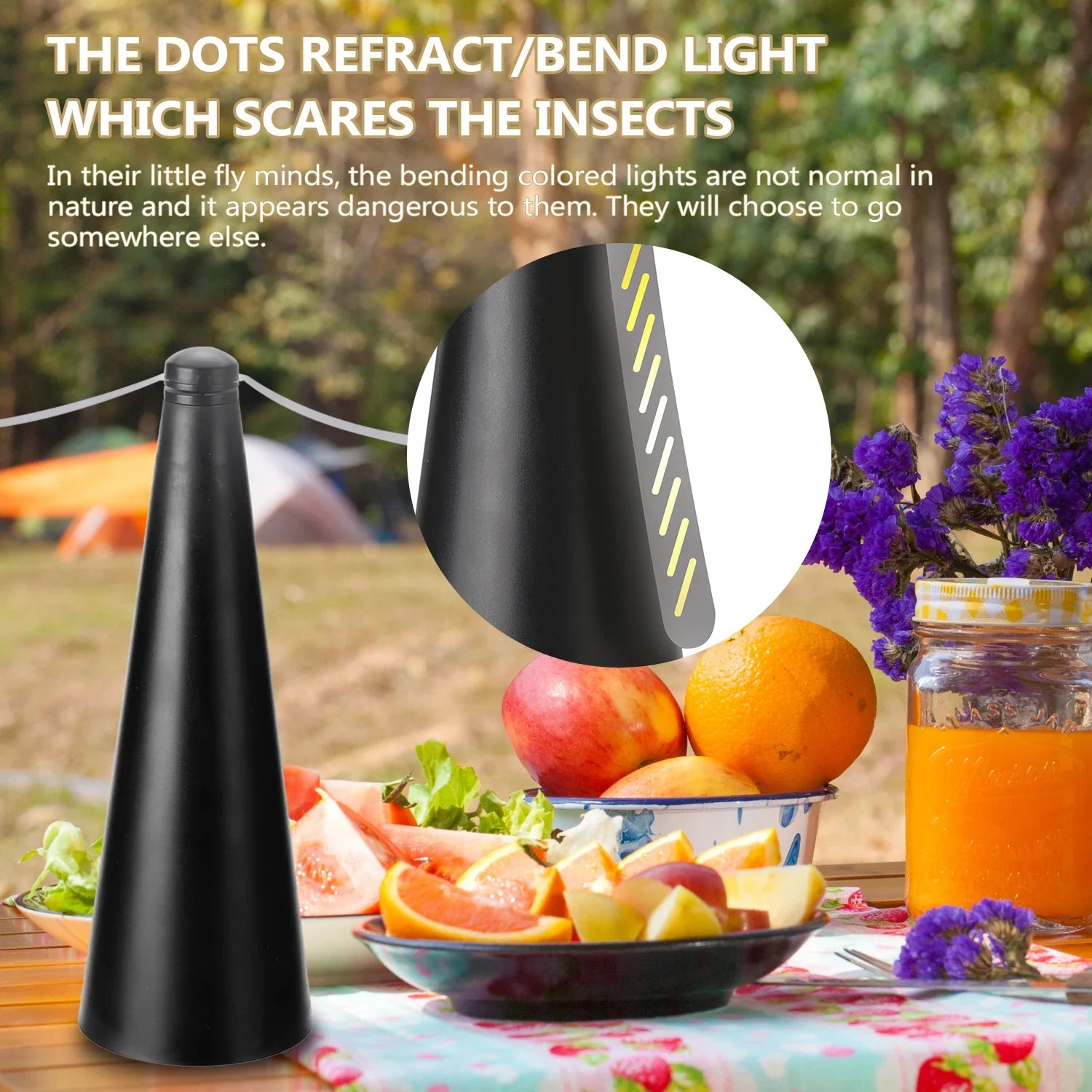 Outdoor Essentials Mosquito Repellent Fan with 360° Rotation Portable Bug Protection for Camping and Hiking