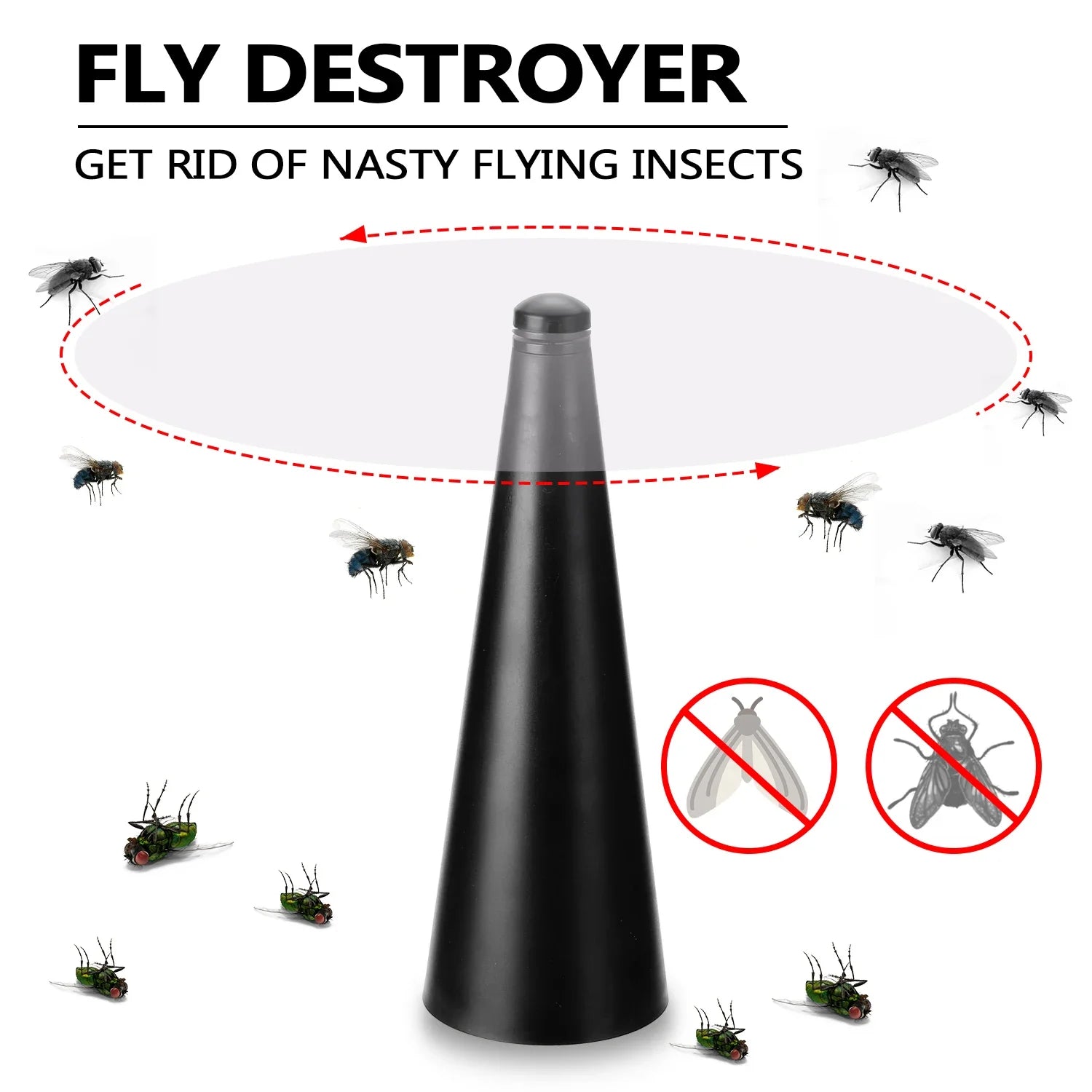 Outdoor Essentials Mosquito Repellent Fan with 360° Rotation Portable Bug Protection for Camping and Hiking