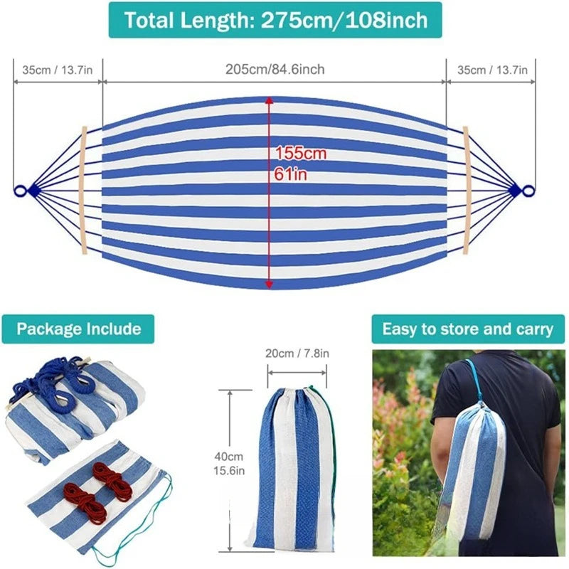 Outdoor Retreat | Camping Hammock with Anti-Roll Design | Portable Comfort for Outdoor Relaxation