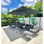 Outdoor Umbrella | 9' x 11.5' Cantilever Patio Umbrella with 360-Degree Rotation | Durable Aluminum Frame for Maximum Shade