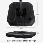Patio Umbrella Base | Heavy-Duty Stand with High Weight Capacity | Durable Design for Stability in Windy Conditions