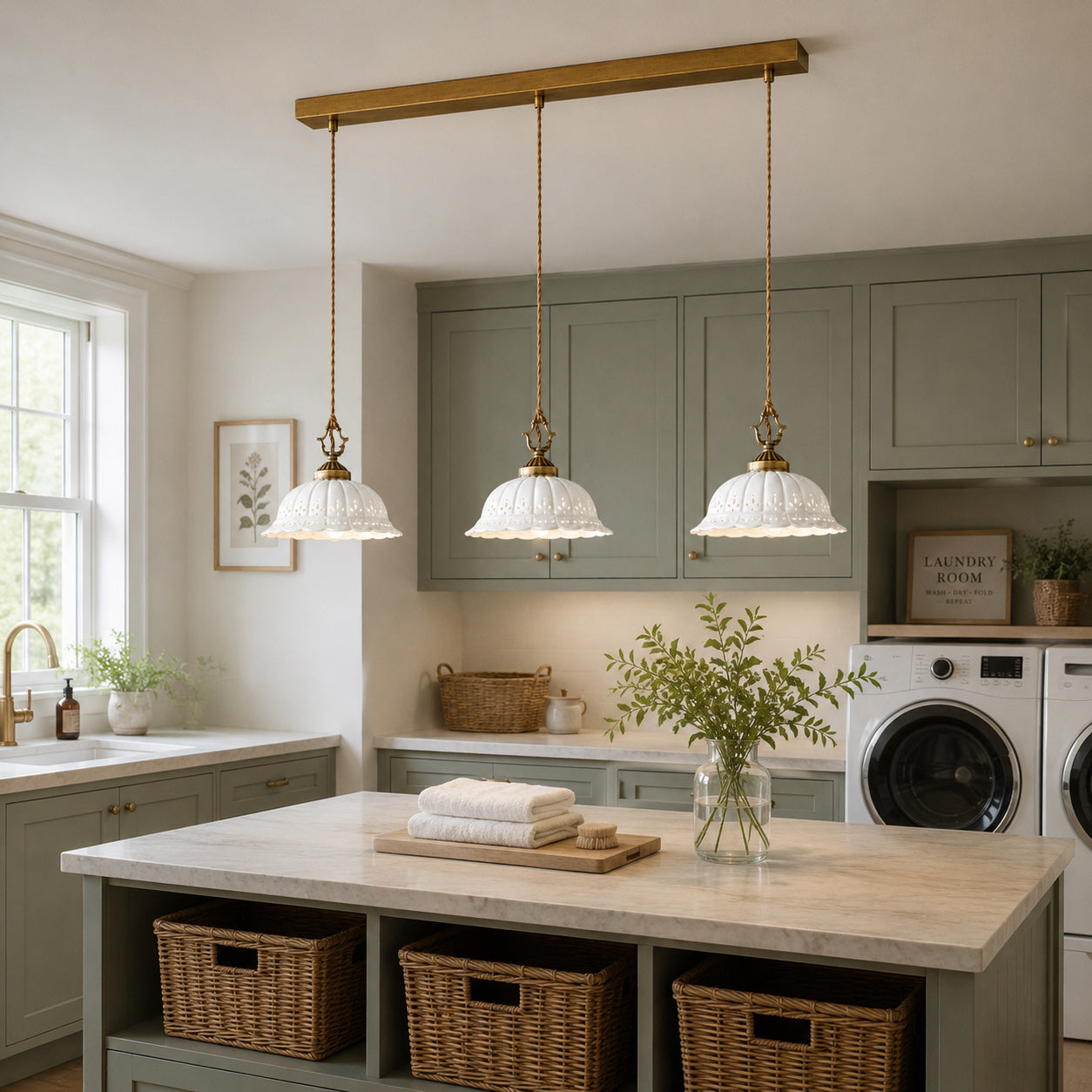 Anita fluted ceramic pendant — supplier photo