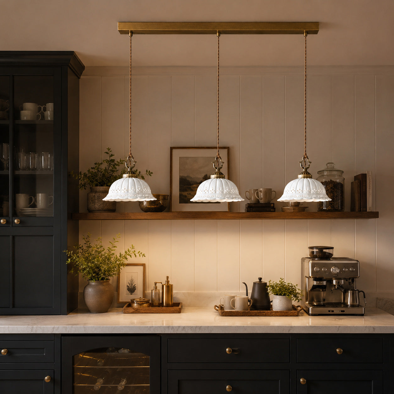 Anita fluted ceramic pendant — supplier photo
