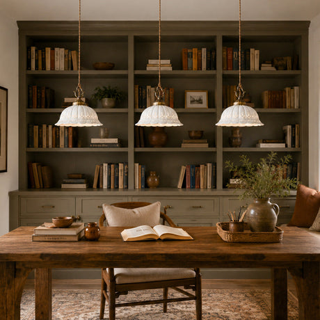 Anita fluted ceramic pendant — supplier photo