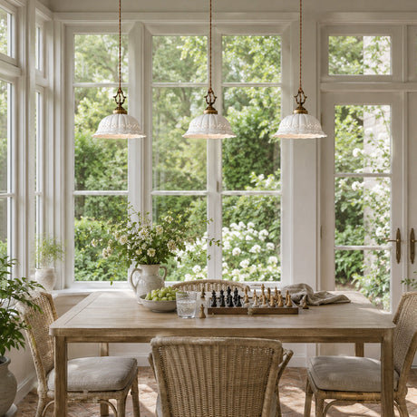 Anita fluted ceramic pendant — supplier photo